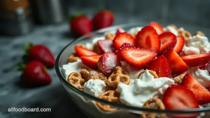Delicious Strawberry Pretzel Salad: A Creamy Crunchy Treat