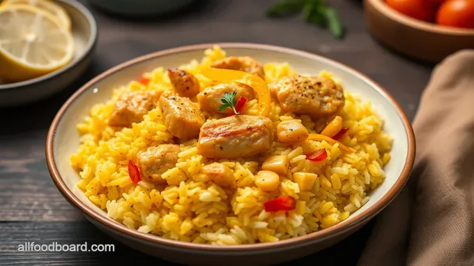 Saffron-Infused Chicken Yellow Rice: A Flavorful Classic