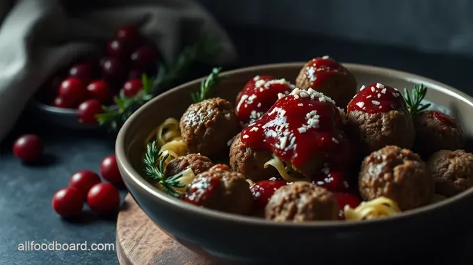 Savory-Sweet Cranberry Sauce Meatballs