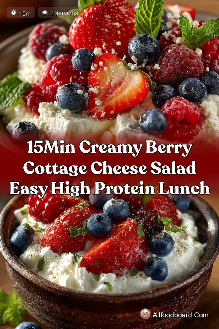15Min Creamy Berry Cottage Cheese Salad Easy High Protein Lunch