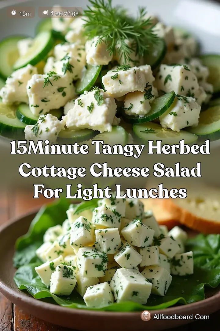 15Minute Tangy Herbed Cottage Cheese Salad for Light Lunches