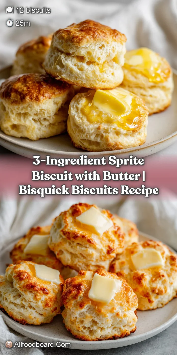Close-up of a flaky, golden biscuit split open to reveal a soft center with a pat of melting salted butter.