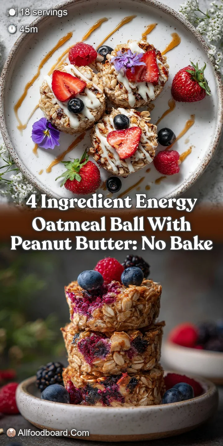 Close-up of a no-bake oatmeal ball revealing the coarse texture of the oats and peanut butter swirls. A wholesome and deli...