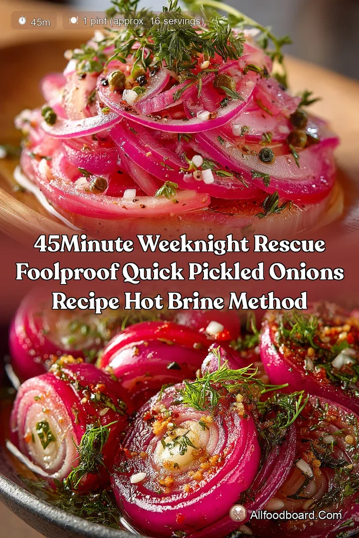 45Minute Weeknight Rescue Foolproof Quick Pickled Onions Recipe Hot Brine Method