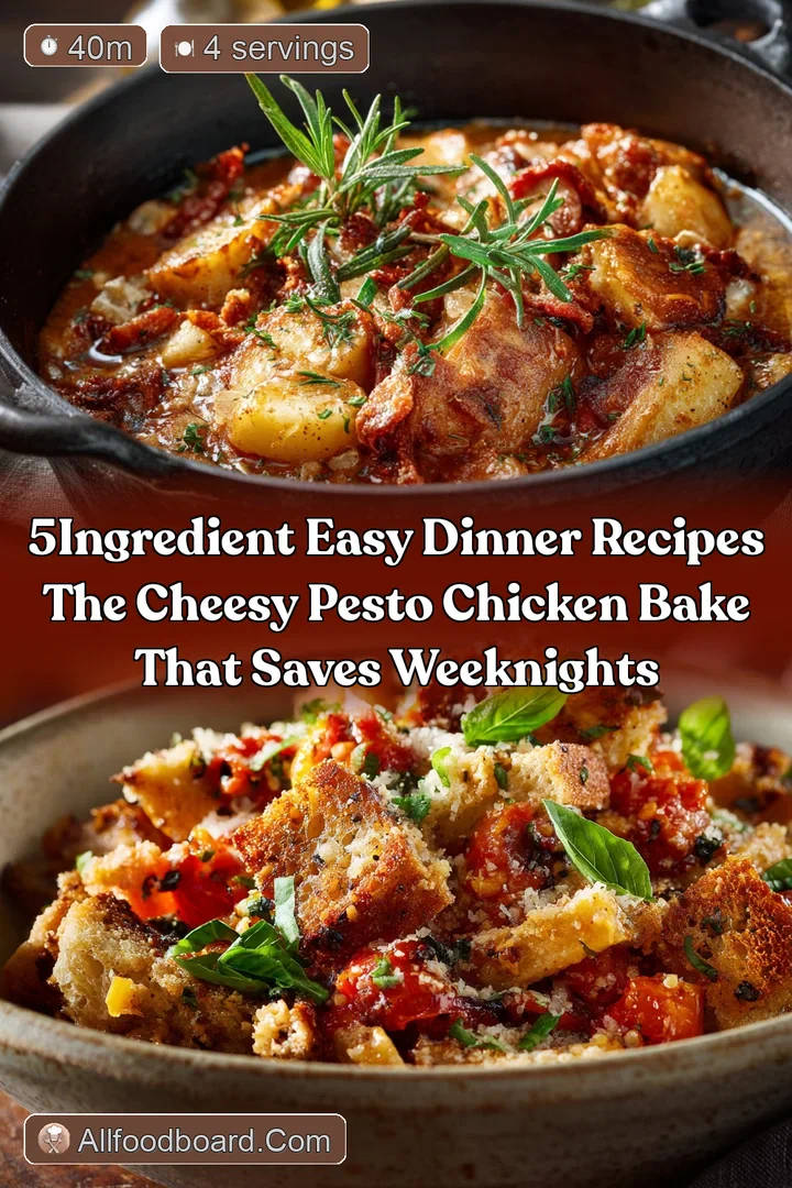 5Ingredient Easy Dinner Recipes The Cheesy Pesto Chicken Bake That Saves Weeknights