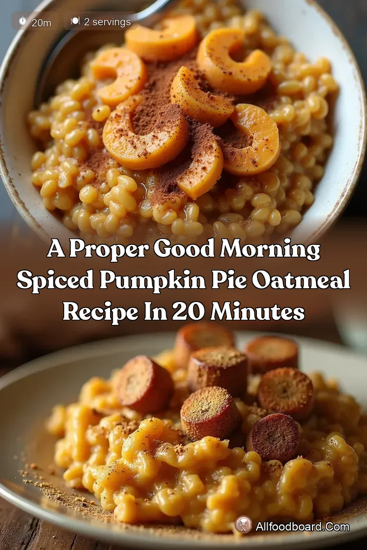 A Proper Good Morning Spiced Pumpkin Pie Oatmeal Recipe in 20 Minutes