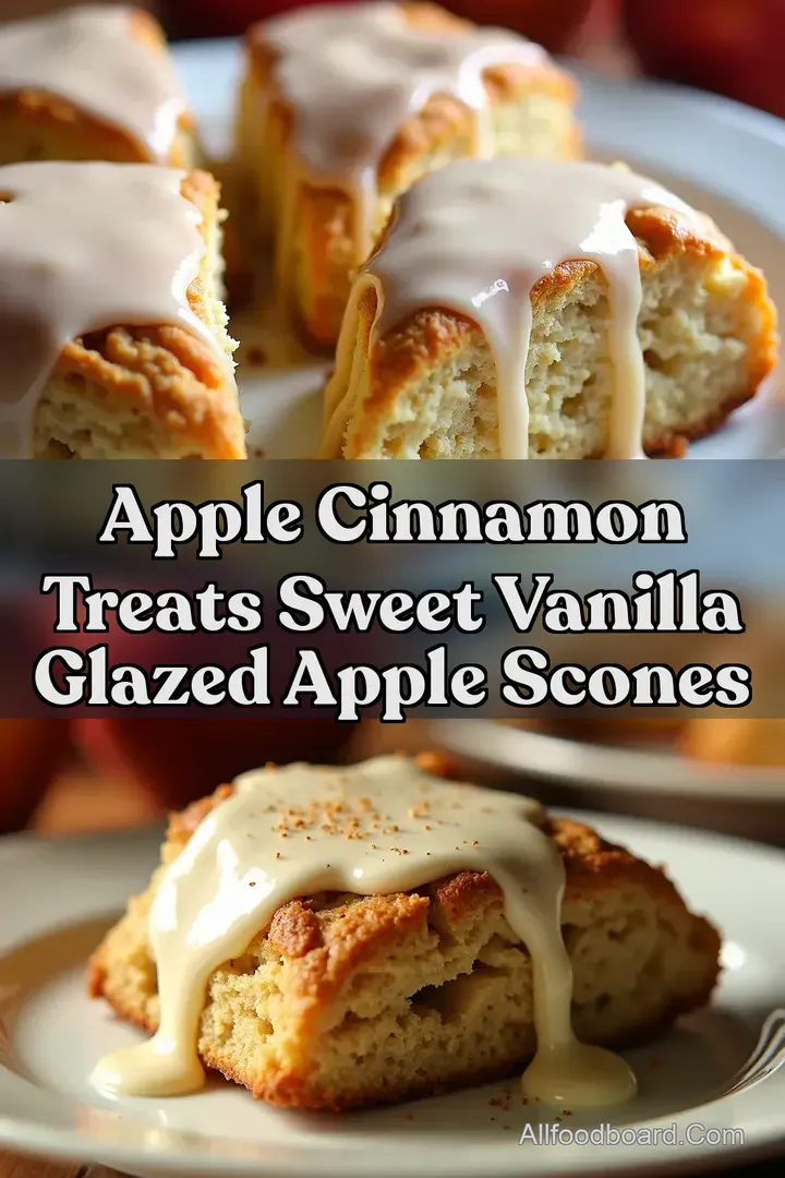 Apple Cinnamon Treats Sweet Vanilla Glazed Apple Scones
