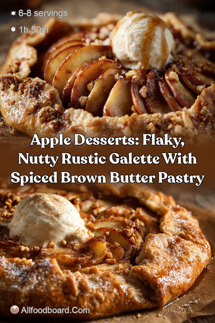 Apple Desserts: Flaky Nutty Rustic Galette with Spiced Brown Butter Pastry