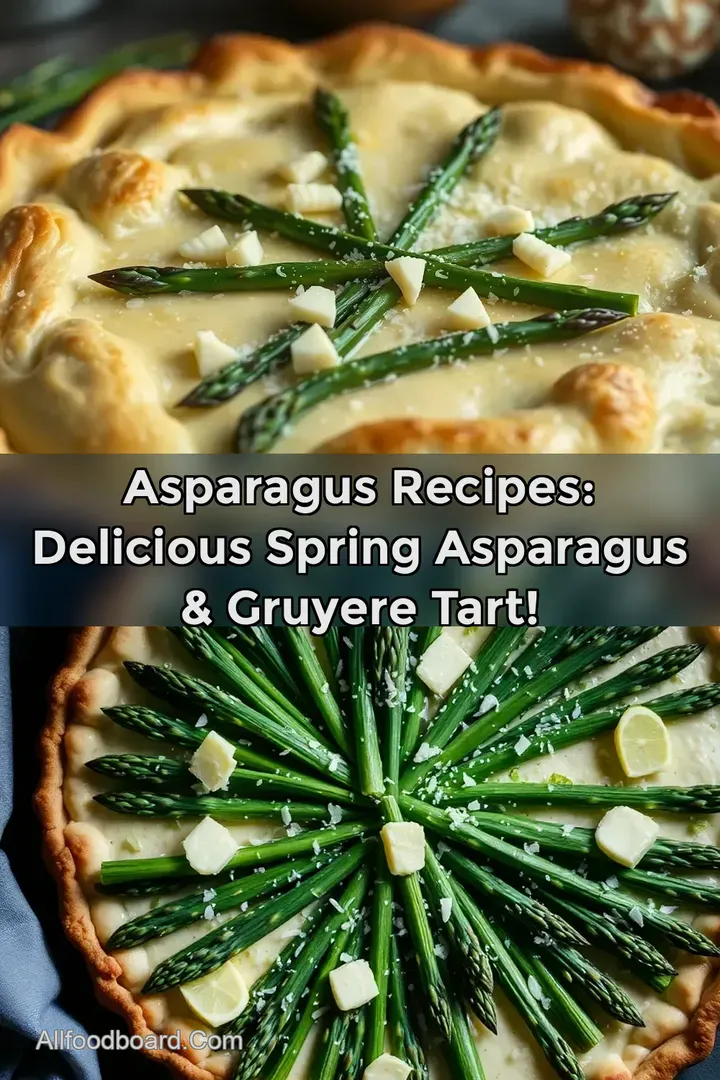Asparagus Recipes: Delicious Spring Asparagus & Gruyere Tart! : PIN FOR LATER Asparagus Recipes: Delicious Spring Asparagus & Gruyere Tart!