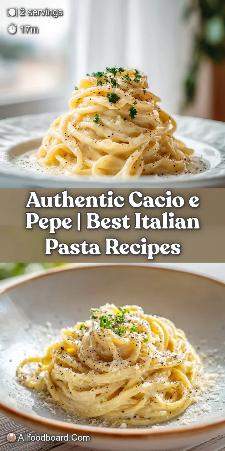 Close-up of al dente spaghetti tossed in a rich, peppery sauce with melted cheese clinging to each strand.