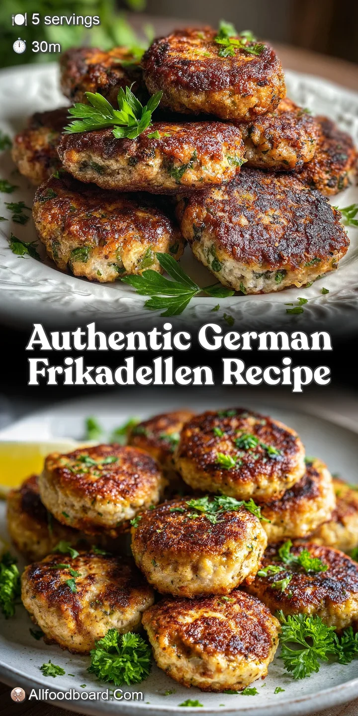 Close-up of a juicy Frikadelle, showing a slightly crisp exterior and tender, flavorful interior; savory perfection.