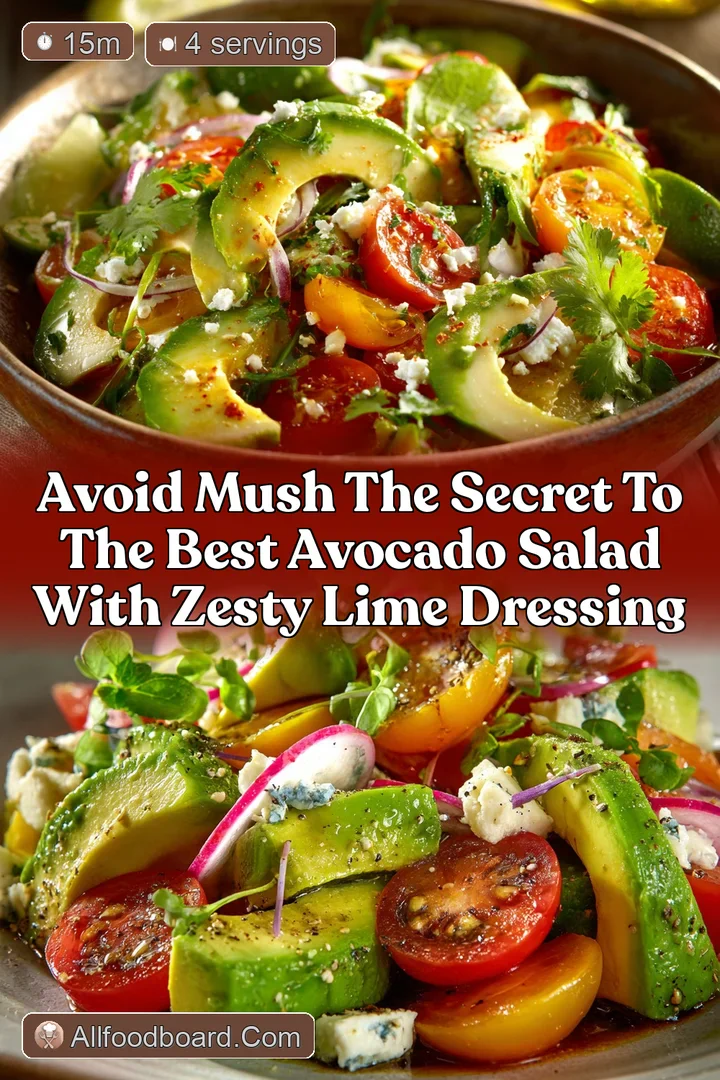 Avoid Mush The Secret to the Best Avocado Salad with Zesty Lime Dressing