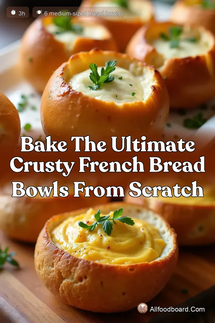 Bake The Ultimate Crusty French Bread Bowls From Scratch : PIN FOR LATER Bake The Ultimate Crusty French Bread Bowls From Scratch