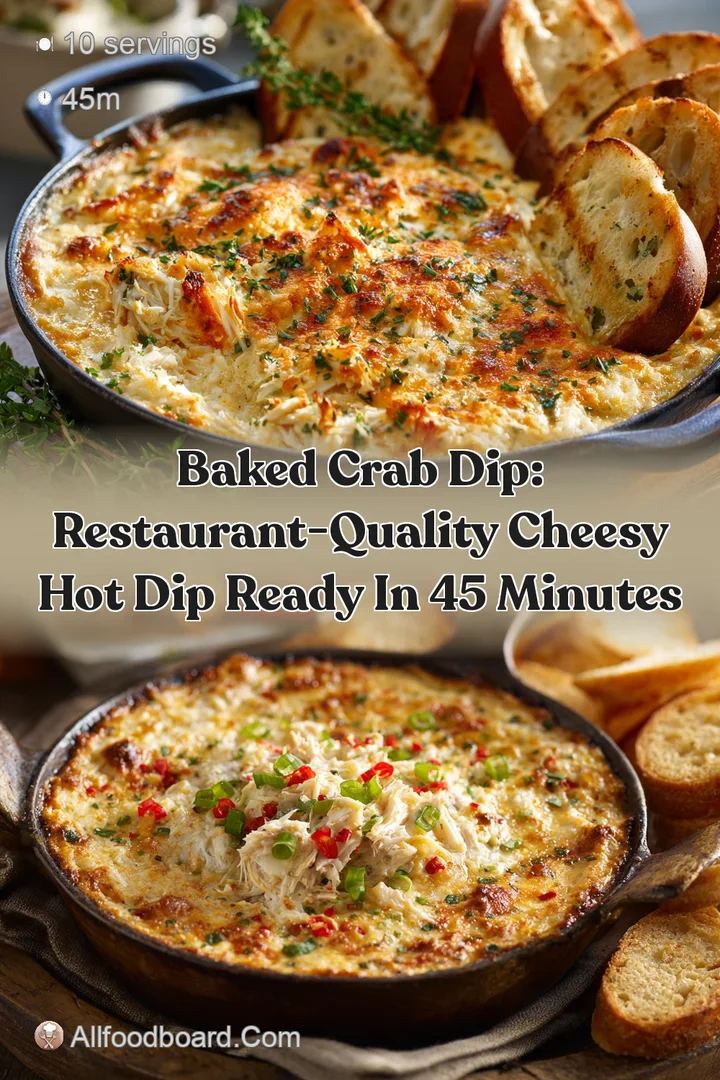 Baked Crab Dip: Restaurant-Quality Cheesy Hot Dip Ready in 45 Minutes