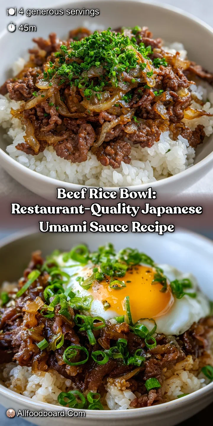 Beef Rice Bowl: Restaurant-Quality Japanese Umami Sauce Recipe