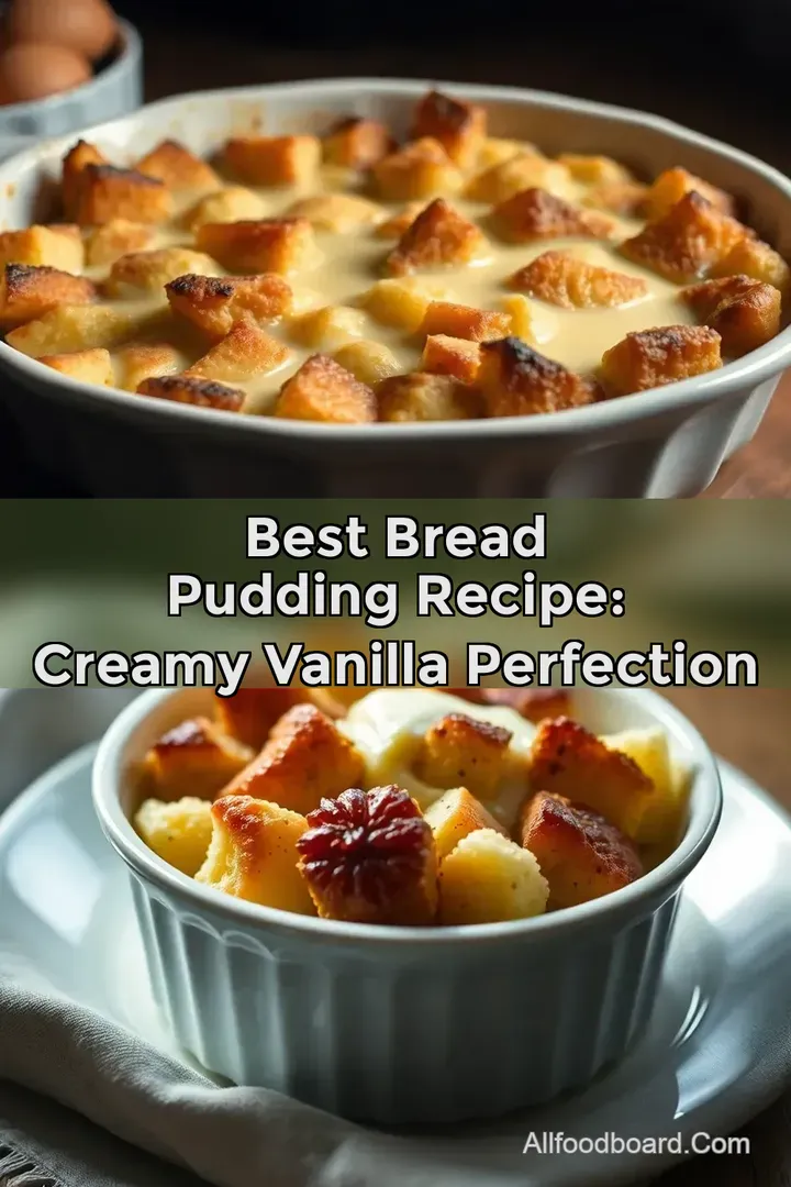 Best Bread Pudding Recipe: Creamy Vanilla Perfection
