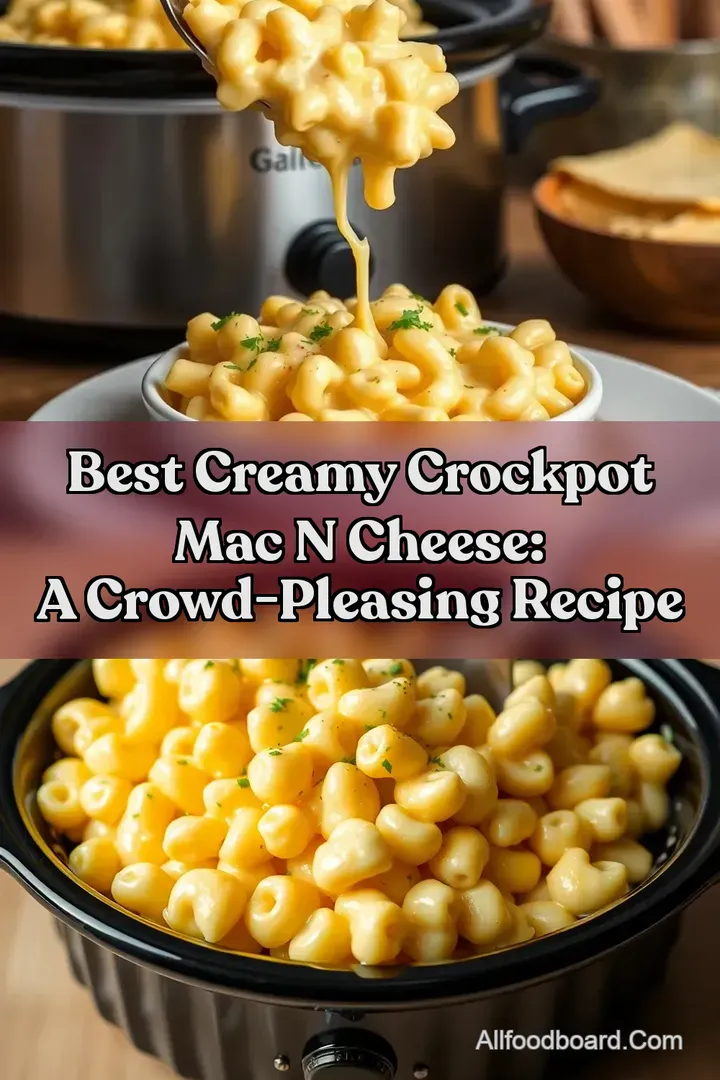 Best Creamy Crockpot Mac N Cheese: A Crowd-Pleasing Recipe : PIN FOR LATER Best Creamy Crockpot Mac N Cheese: A Crowd-Pleasing Recipe