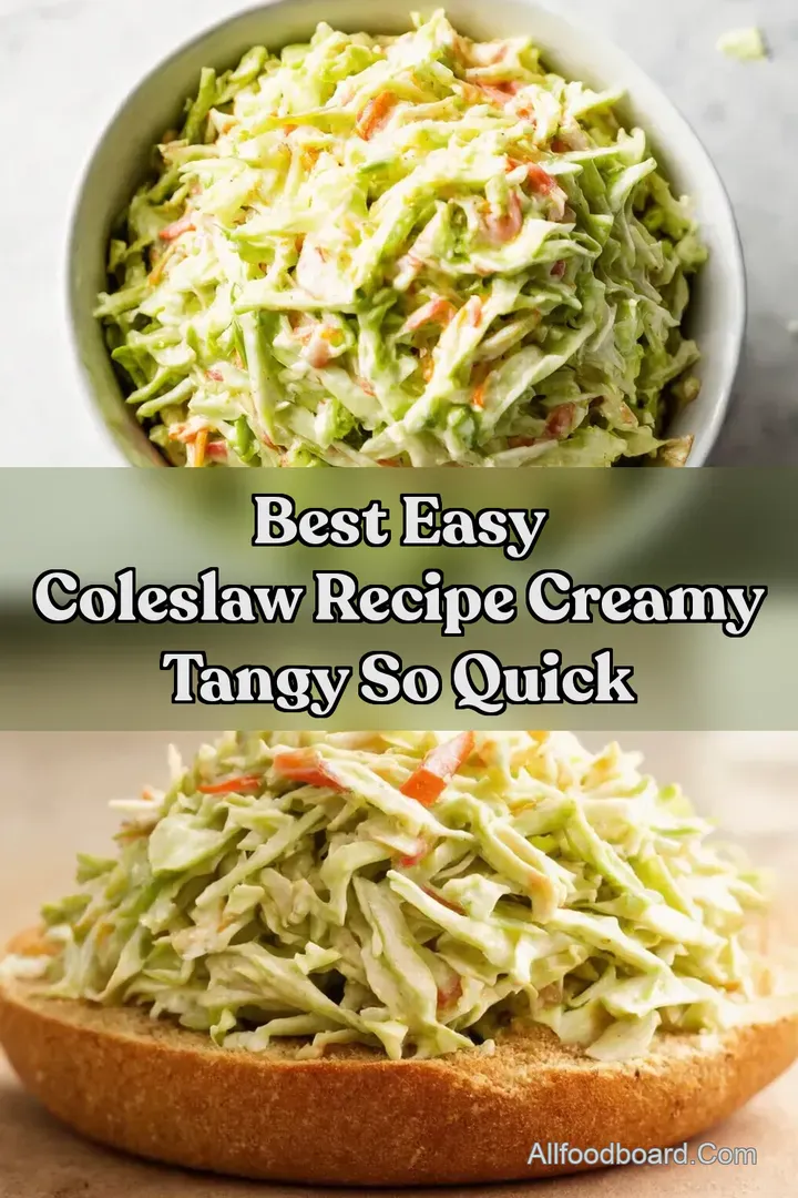 Best Easy Coleslaw Recipe Creamy Tangy So Quick : PIN FOR LATER Best Easy Coleslaw Recipe Creamy Tangy So Quick