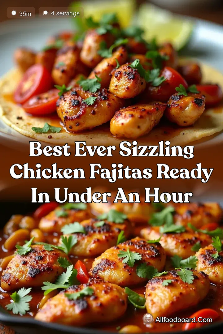 Best Ever Sizzling Chicken Fajitas Ready in Under an Hour : PIN FOR LATER Best Ever Sizzling Chicken Fajitas Ready in Under an Hour