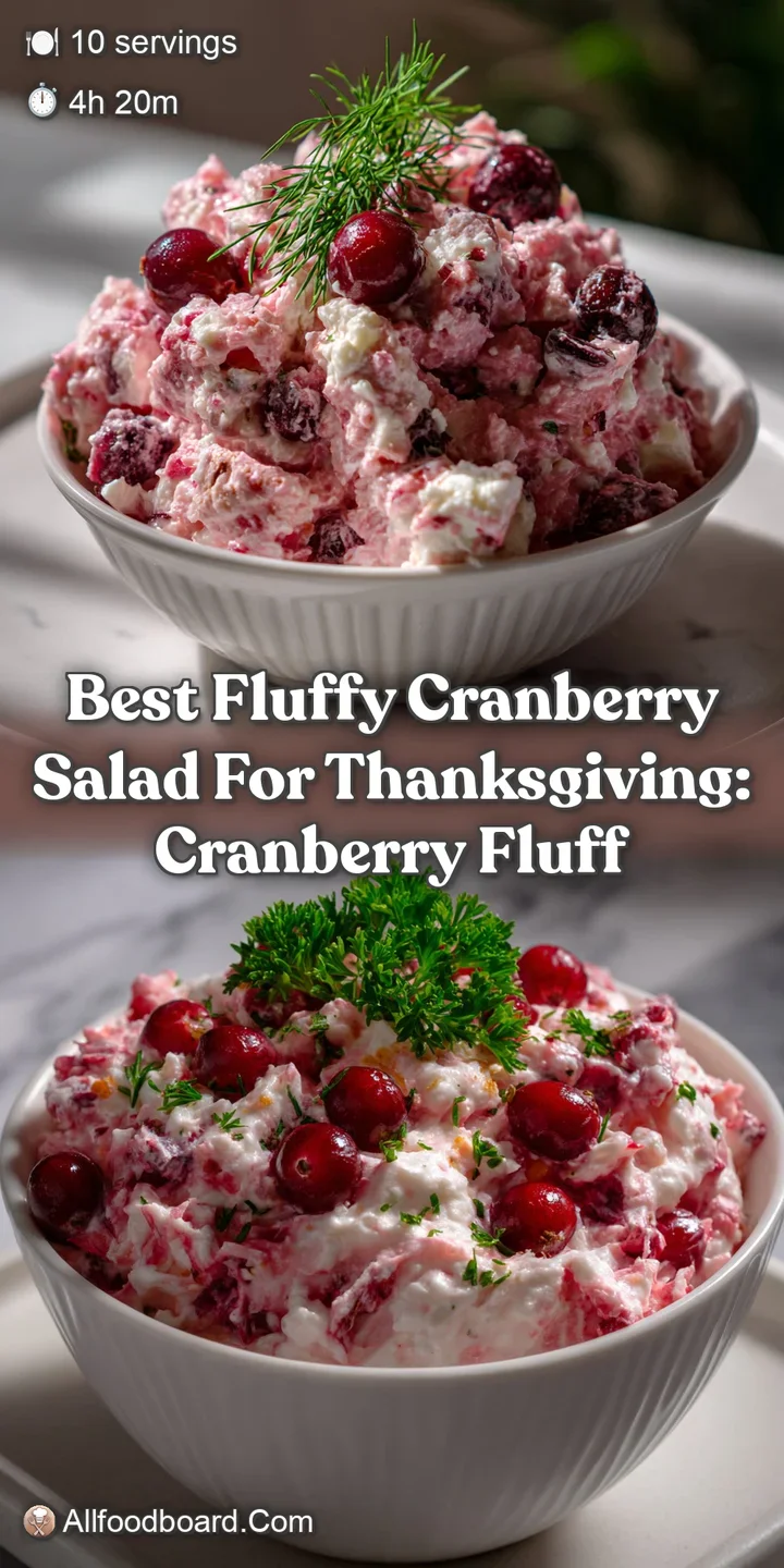 Best Fluffy Cranberry Salad for Thanksgiving: Cranberry Fluff