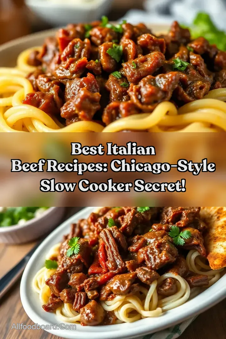 Best Italian Beef Recipes: Chicago-Style Slow Cooker Secret! : PIN FOR LATER Best Italian Beef Recipes: Chicago-Style Slow Cooker Secret!