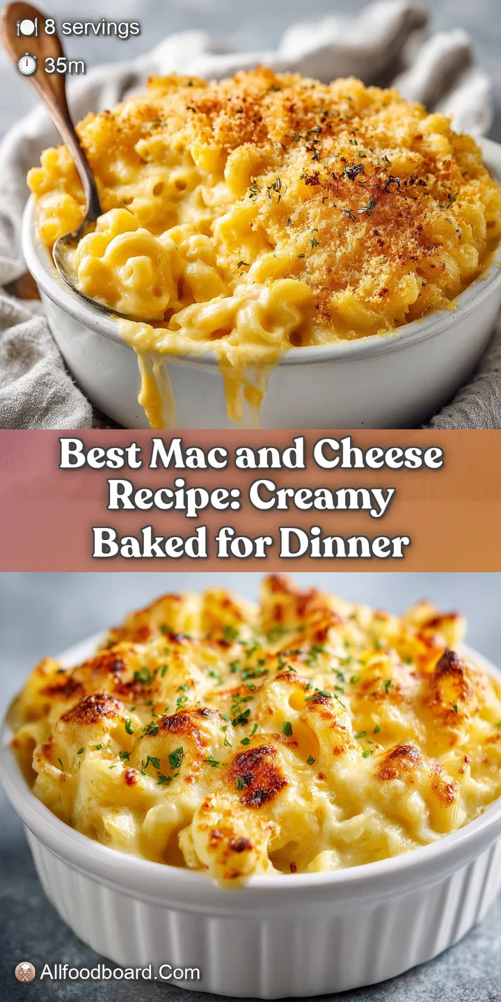 Close-up of creamy, cheesy mac and cheese with visible steam. The noodles are coated in a smooth, melted sauce, creating a...