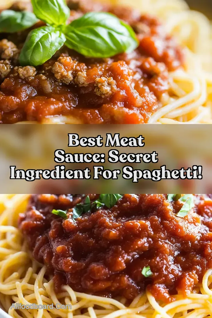 Best Meat Sauce: Secret Ingredient for Spaghetti!