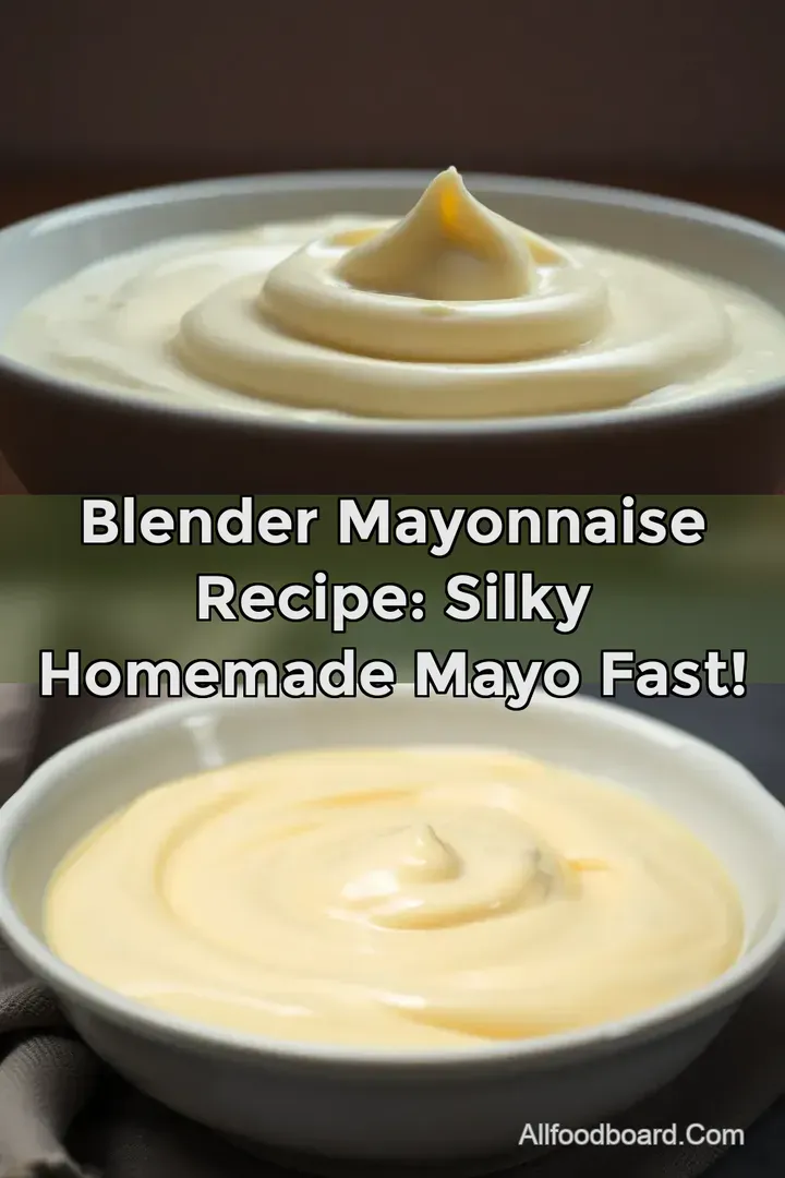 Blender Mayonnaise Recipe: Silky Homemade Mayo Fast! : PIN FOR LATER Blender Mayonnaise Recipe: Silky Homemade Mayo Fast!