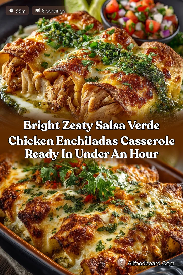 Bright Zesty Salsa Verde Chicken Enchiladas Casserole Ready in Under an Hour