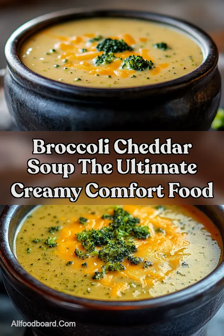 Broccoli Cheddar Soup The Ultimate Creamy Comfort Food : PIN FOR LATER Broccoli Cheddar Soup The Ultimate Creamy Comfort Food