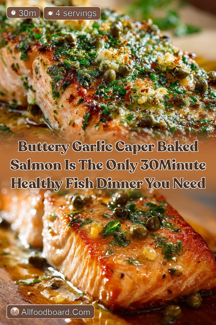 Buttery Garlic Caper Baked Salmon is the only 30minute healthy fish dinner you need