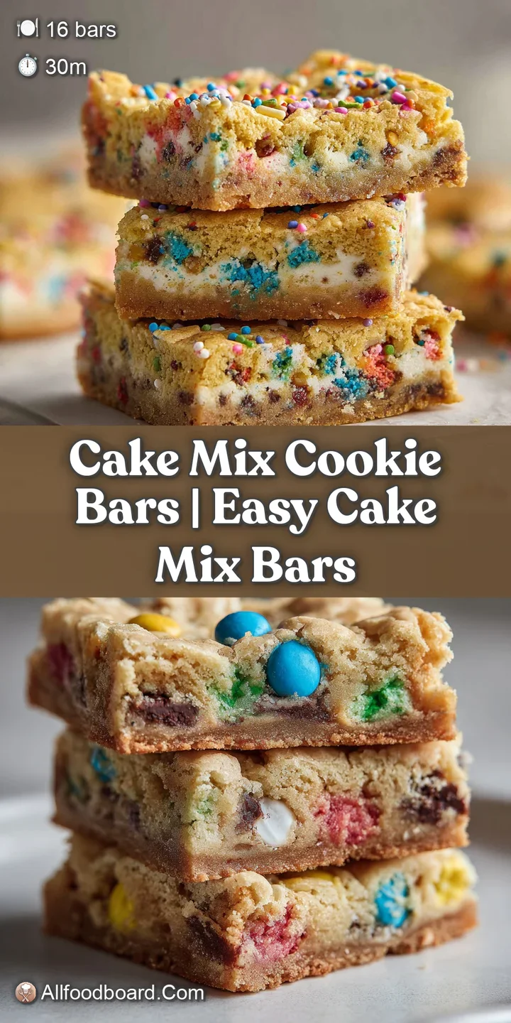 Close-up of a soft, gooey cookie bar with melting chocolate chips and colorful sprinkles, highlighting the tempting texture.