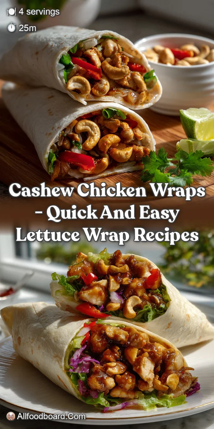 Cashew Chicken Wraps - Quick and Easy Lettuce Wrap Recipes
