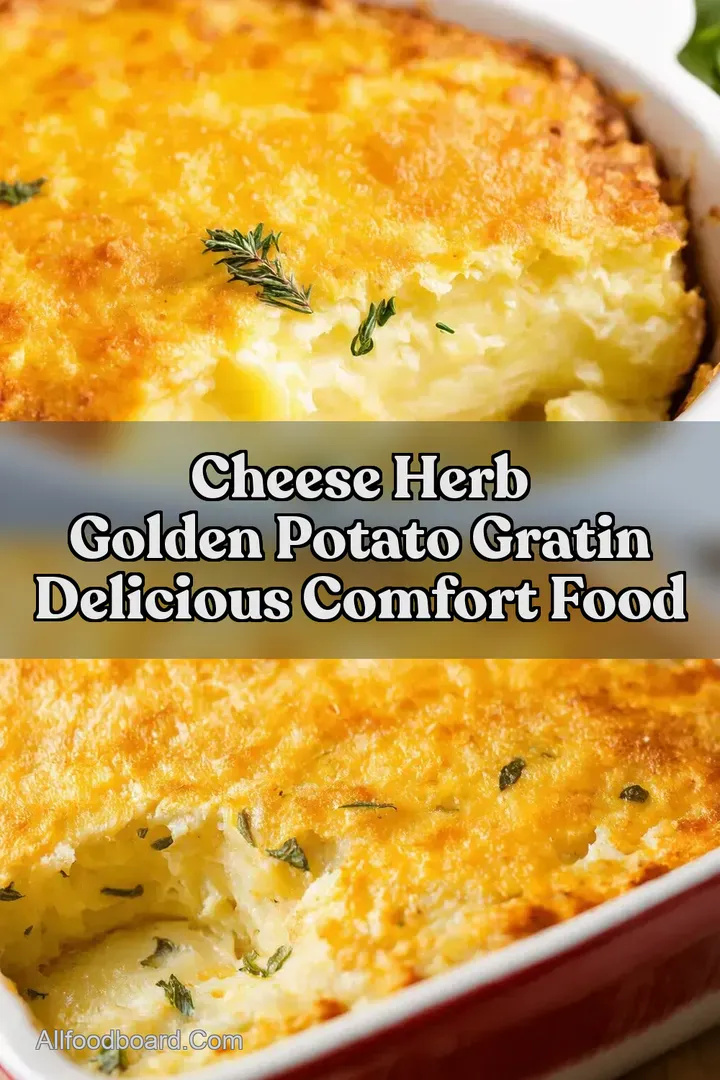 Cheese Herb Golden Potato Gratin Delicious Comfort Food : PIN FOR LATER Cheese Herb Golden Potato Gratin Delicious Comfort Food