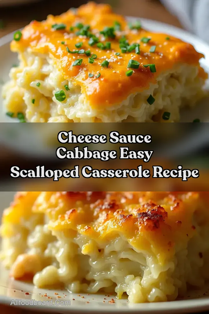 Cheese Sauce Cabbage Easy Scalloped Casserole Recipe
