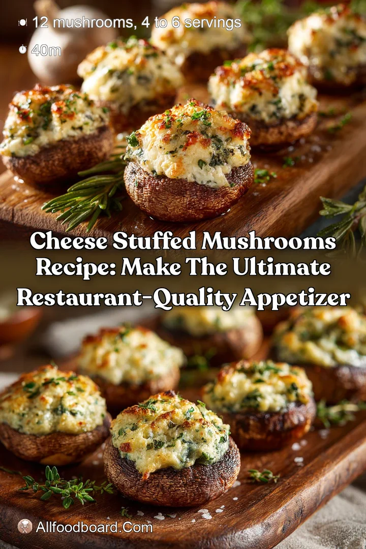 Cheese Stuffed Mushrooms Recipe: Make the Ultimate Restaurant-Quality Appetizer