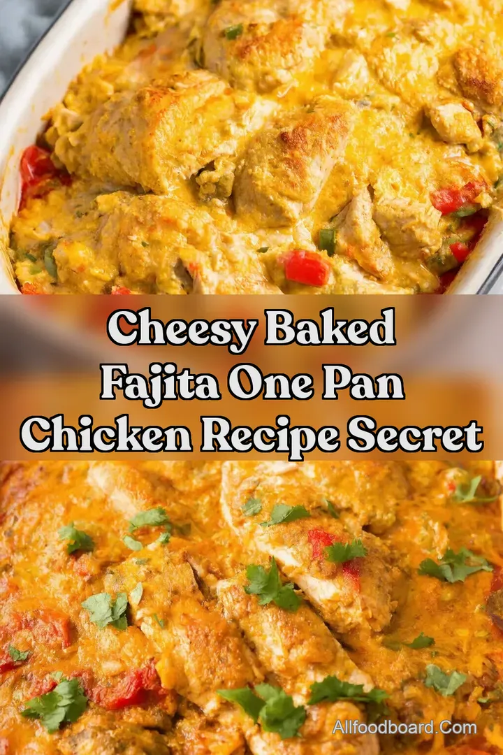 Cheesy Baked Fajita One Pan Chicken Recipe Secret : PIN FOR LATER Cheesy Baked Fajita One Pan Chicken Recipe Secret