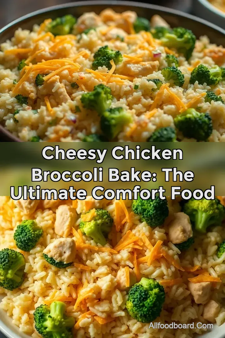 Cheesy Chicken Broccoli Bake: The Ultimate Comfort Food : PIN FOR LATER Cheesy Chicken Broccoli Bake: The Ultimate Comfort Food