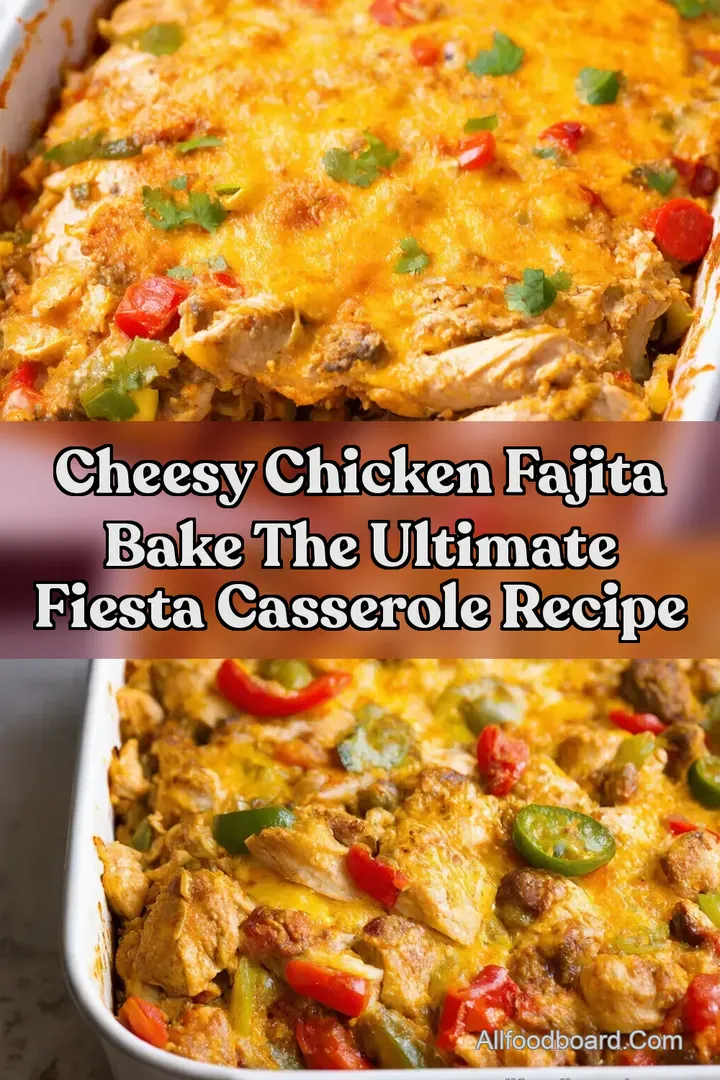 Cheesy Chicken Fajita Bake The Ultimate Fiesta Casserole Recipe : PIN FOR LATER Cheesy Chicken Fajita Bake The Ultimate Fiesta Casserole Recipe