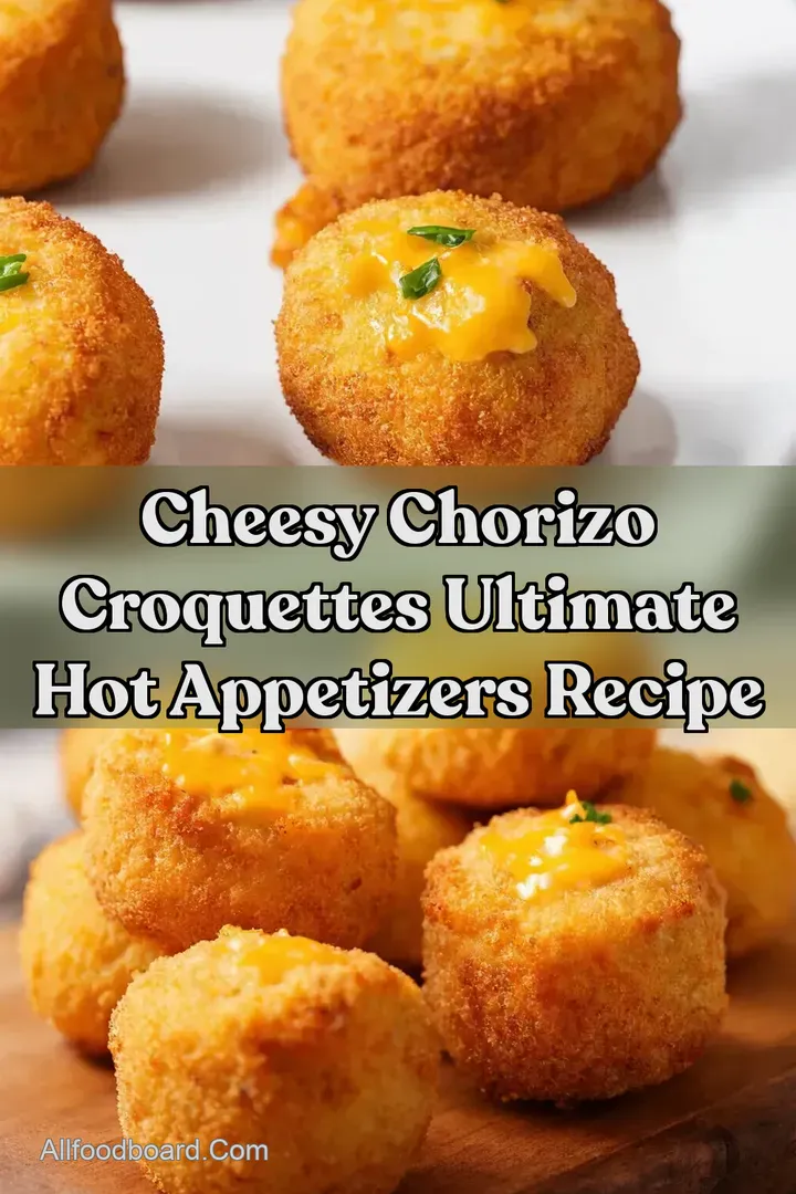 Cheesy Chorizo Croquettes Ultimate Hot Appetizers Recipe : PIN FOR LATER Cheesy Chorizo Croquettes Ultimate Hot Appetizers Recipe