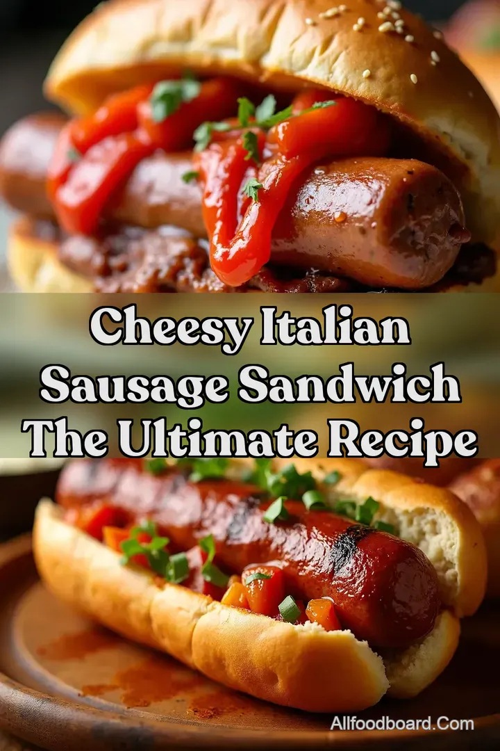 Cheesy Italian Sausage Sandwich The Ultimate Recipe