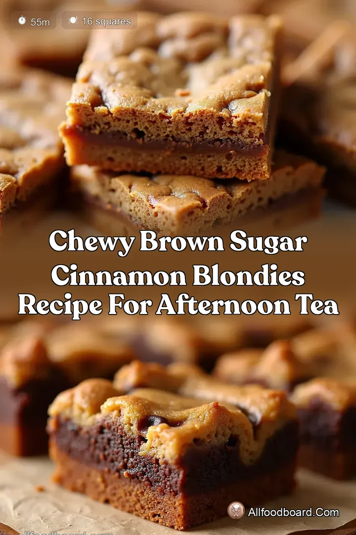 Chewy Brown Sugar Cinnamon Blondies Recipe for Afternoon Tea