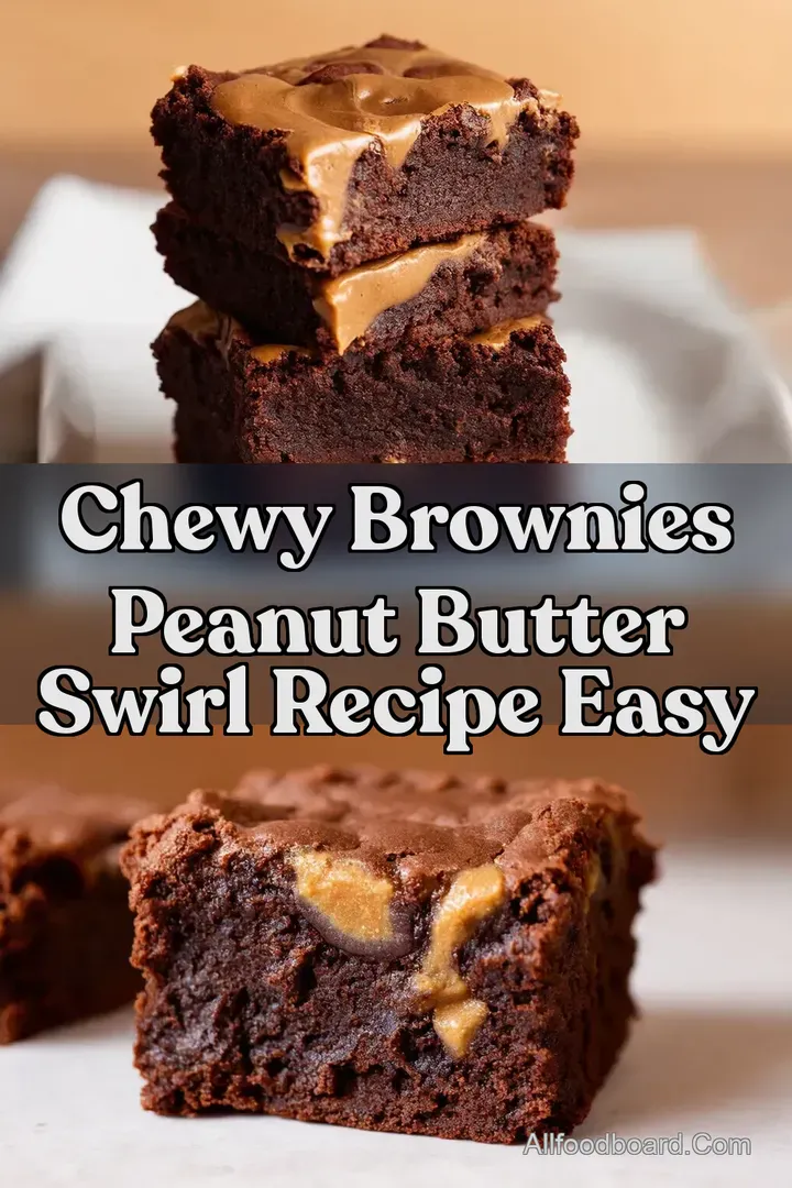 Chewy Brownies Peanut Butter Swirl Recipe Easy
