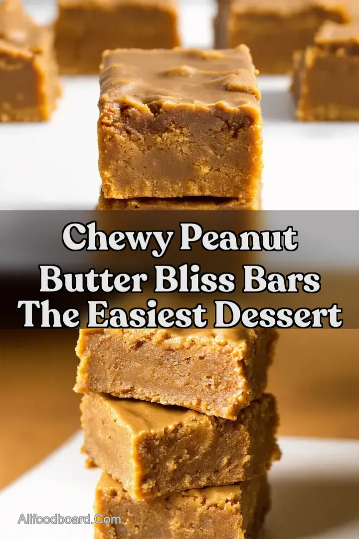 Chewy Peanut Butter Bliss Bars The EASIEST Dessert