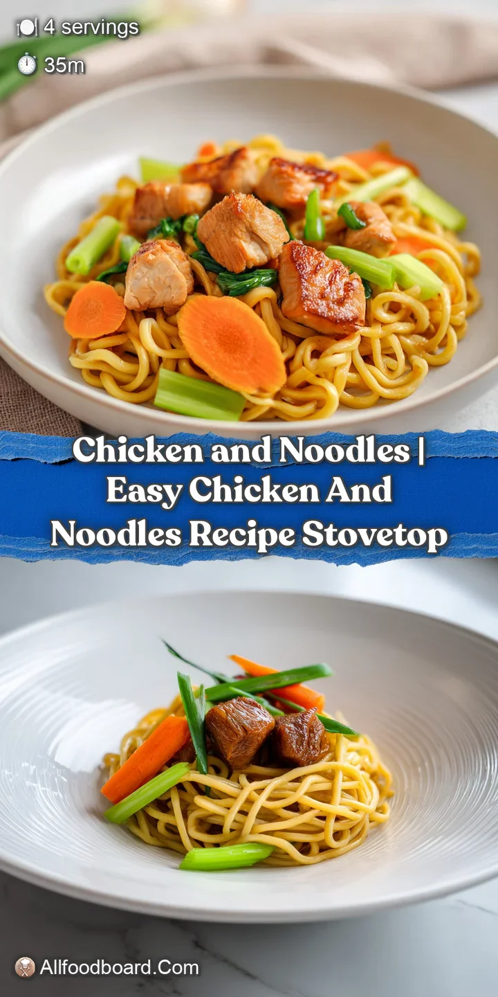 Extreme close-up of glistening, cream-coated noodles and juicy golden-brown chicken pieces with soft textures.