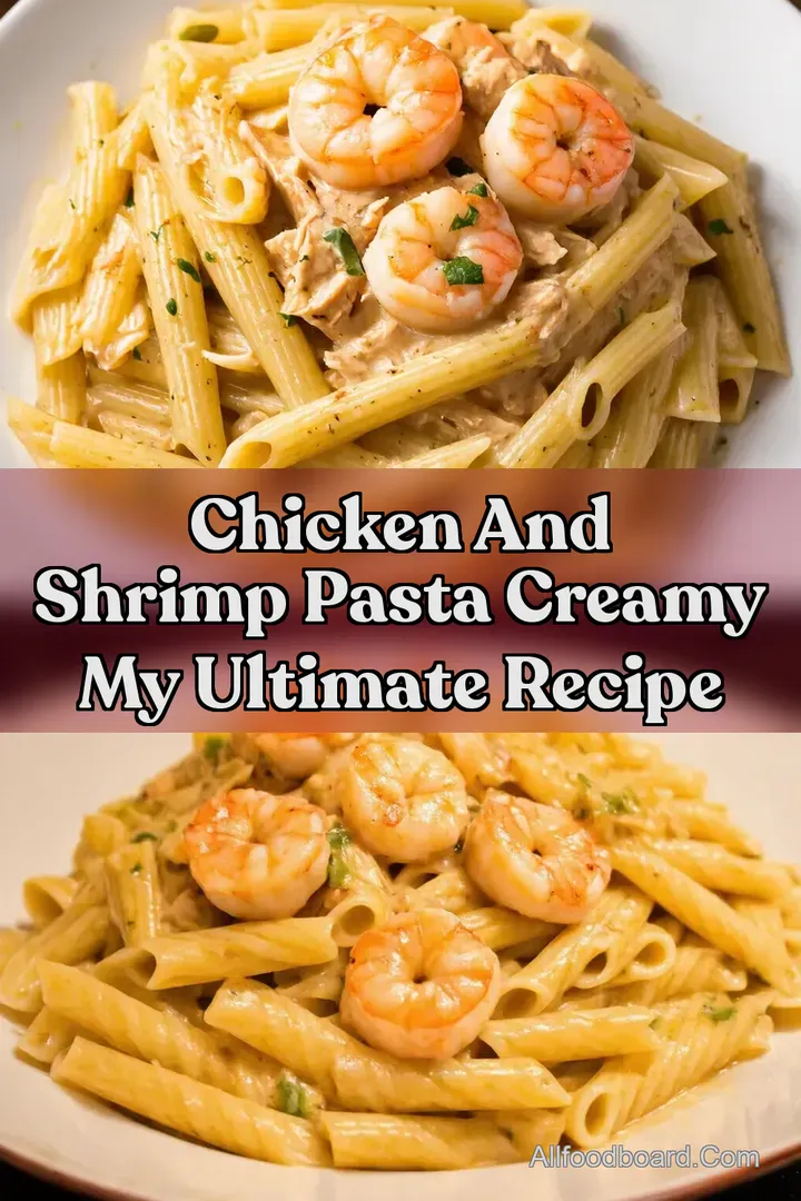 Chicken and Shrimp Pasta Creamy My Ultimate Recipe : PIN FOR LATER Chicken and Shrimp Pasta Creamy My Ultimate Recipe