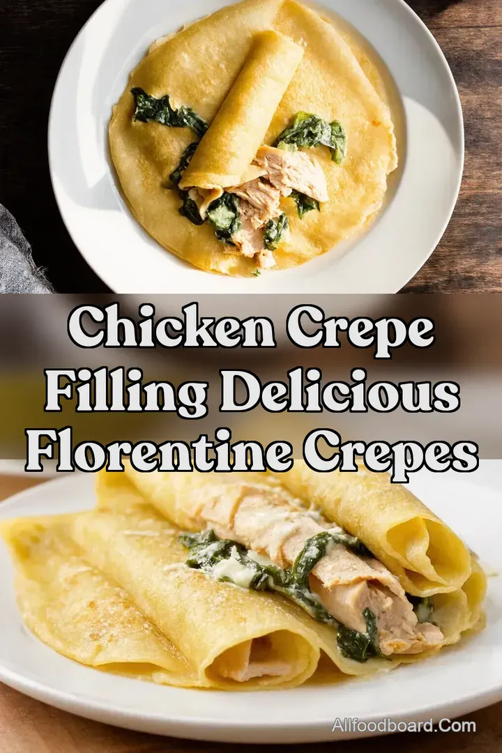 Chicken Crepe Filling Delicious Florentine Crepes