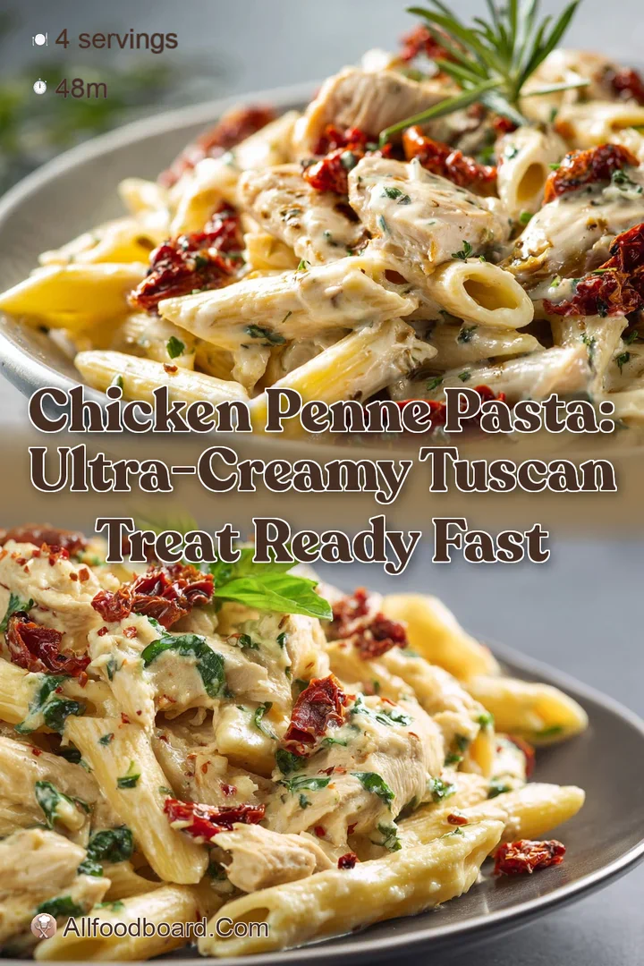 Chicken Penne Pasta: Ultra-Creamy Tuscan Treat Ready Fast