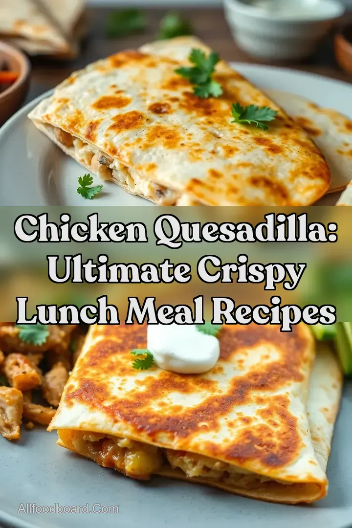Chicken Quesadilla: Ultimate Crispy Lunch Meal Recipes