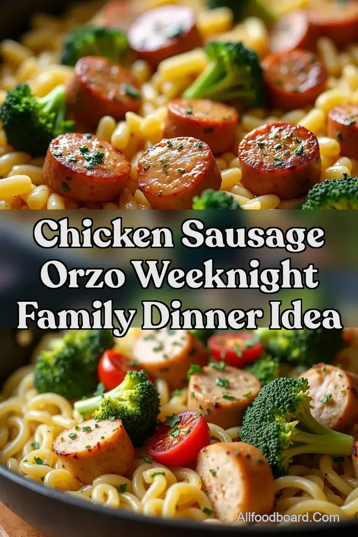 Chicken Sausage Orzo Weeknight Family Dinner Idea